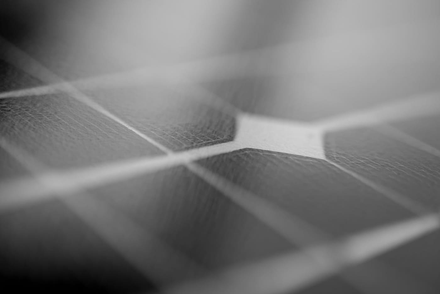 Zoomed view on a solar panel