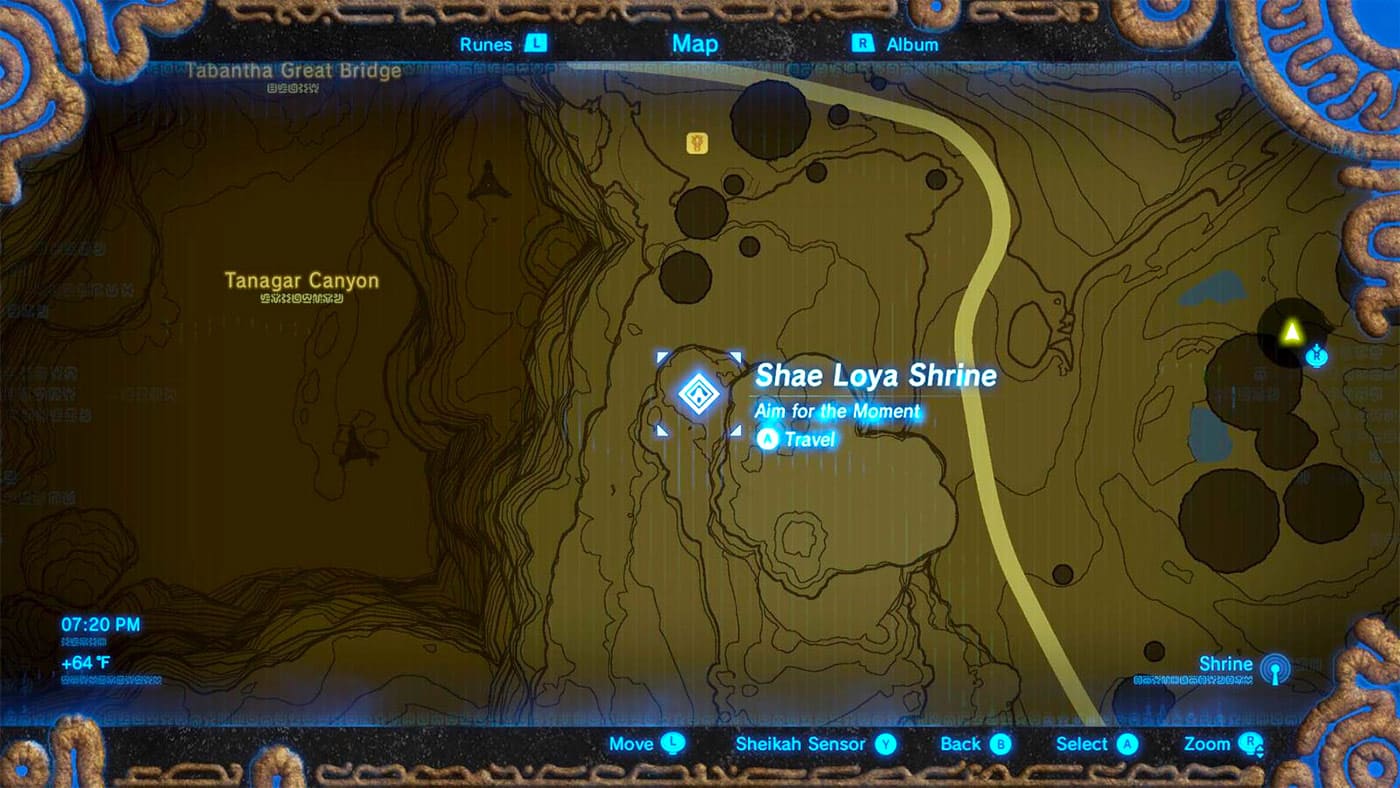 Zelda BOTW Shae Loya Shrine Map 2