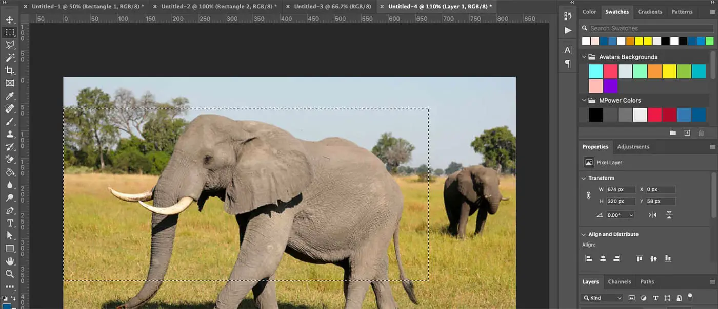 How to deselect in Photoshop