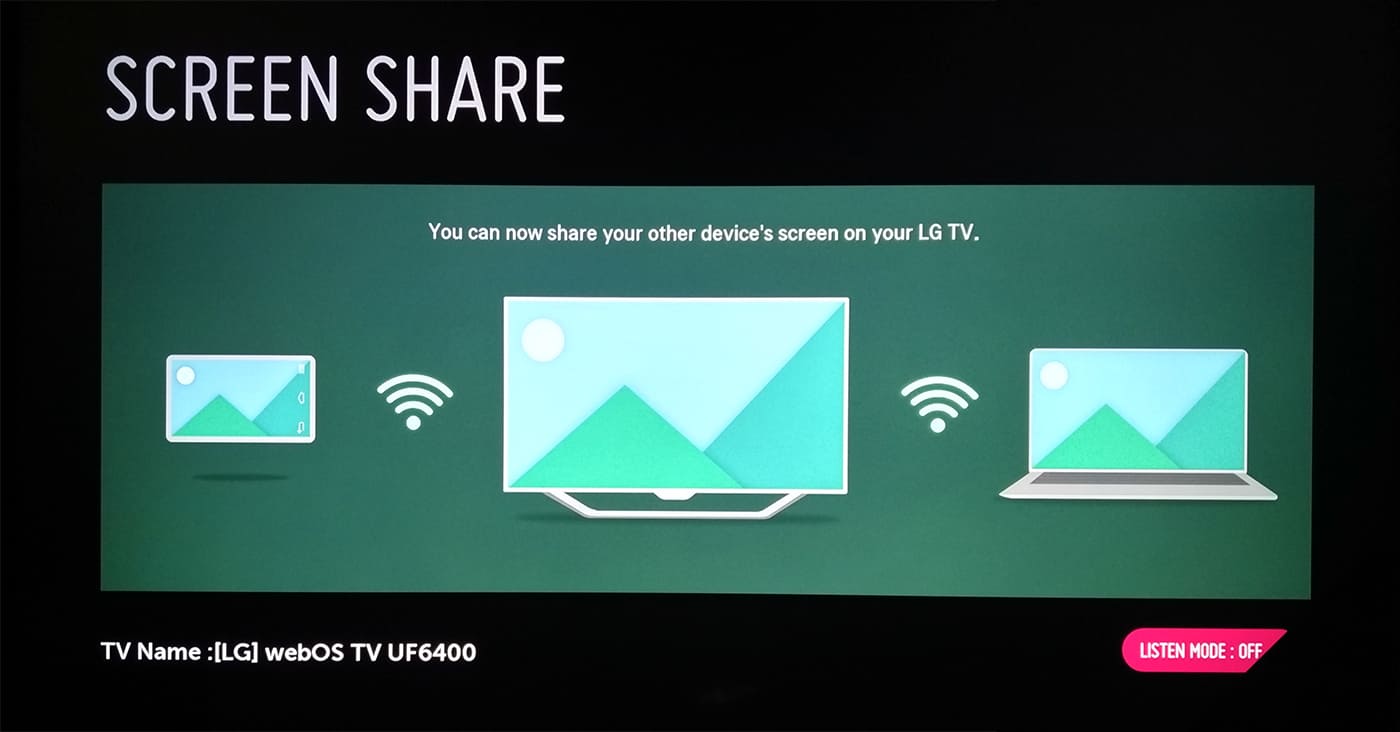 LG Screen Share not working