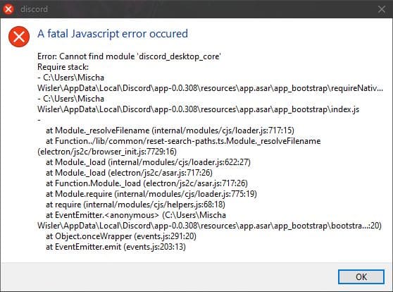 Discord JavaScript Error