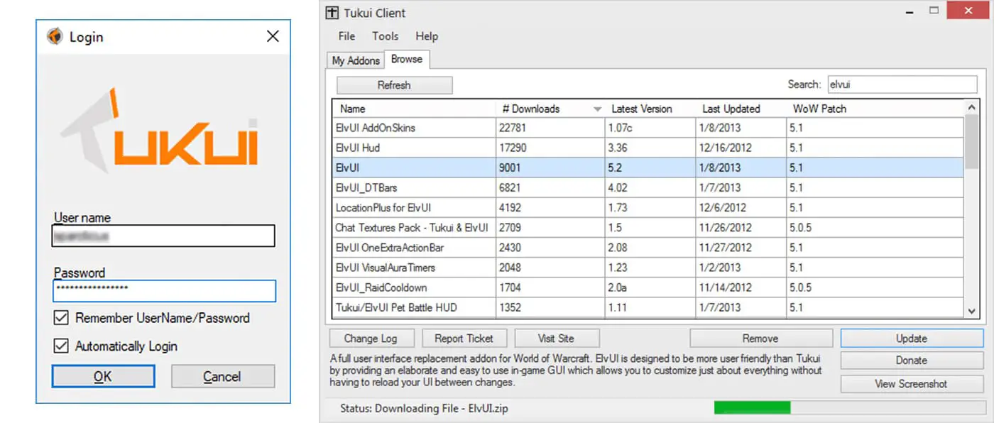 tukui client not installing properly