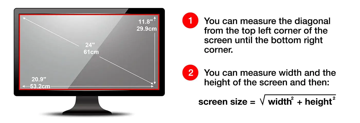 Screen size formula
