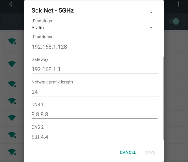 How to change DNS on Android