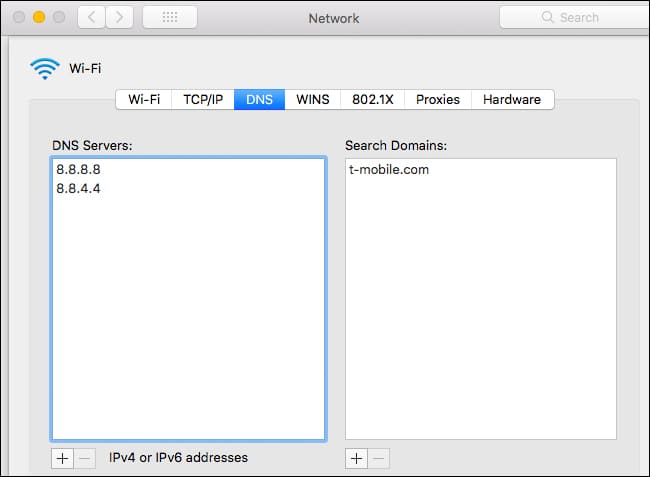 How to change DNS on Mac