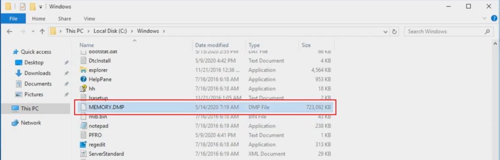 Memory Dump File