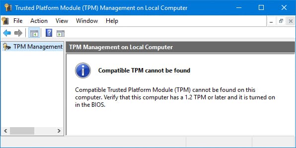 Computer cannot find TMP