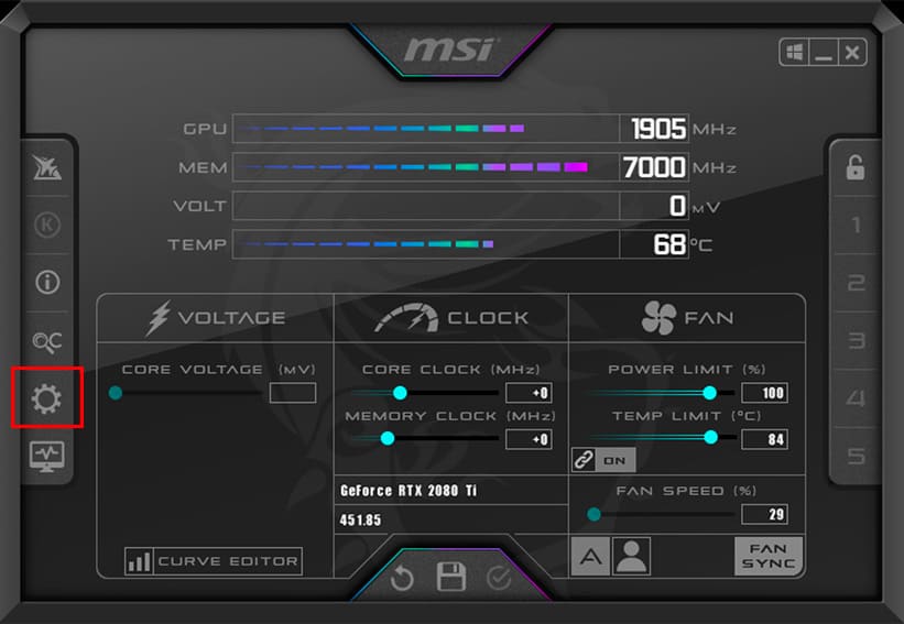 MSI Afterburner to monitor the frame time