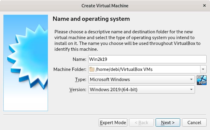 Create a new VirtualBox VM for Windiws 11