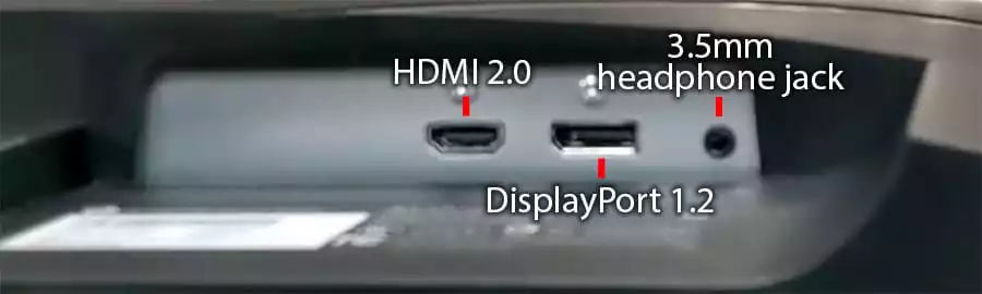 HP X24i gaming monitor ports