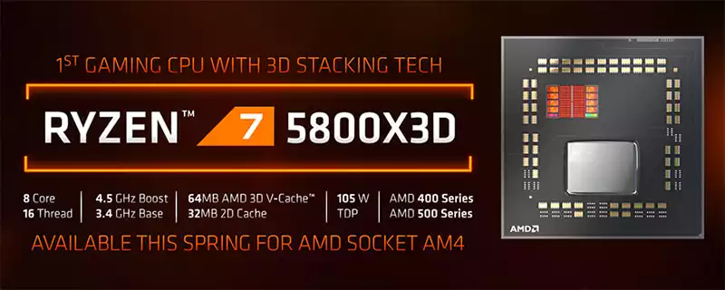 CES 2022 - AMD Ryzen 7 5800X3D specs