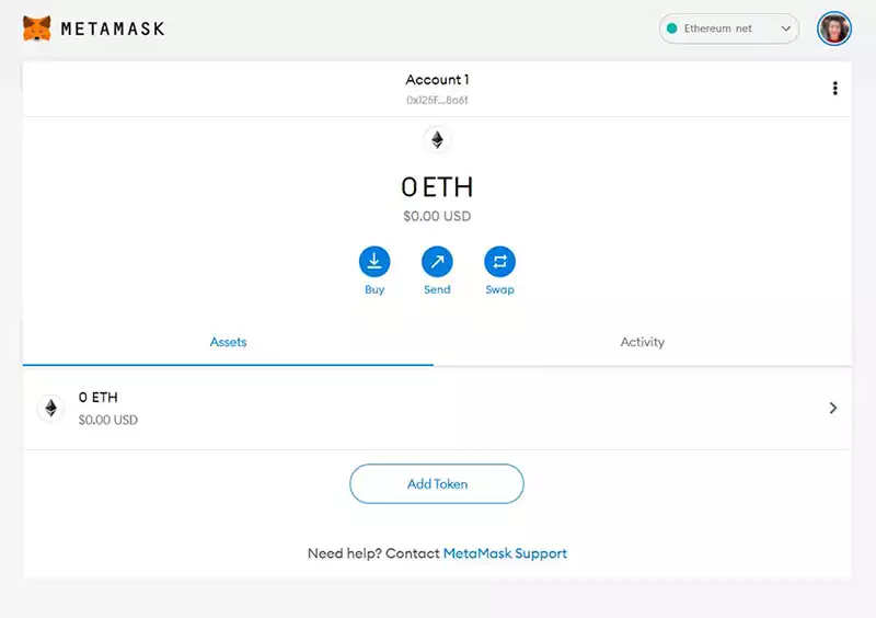 Metamask Ethereum wallet