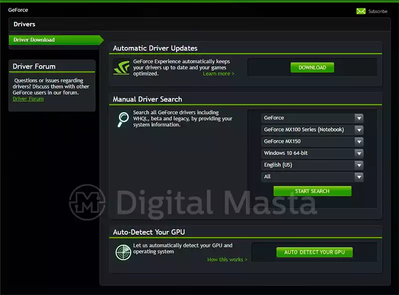 Nvidia Driver Update tool