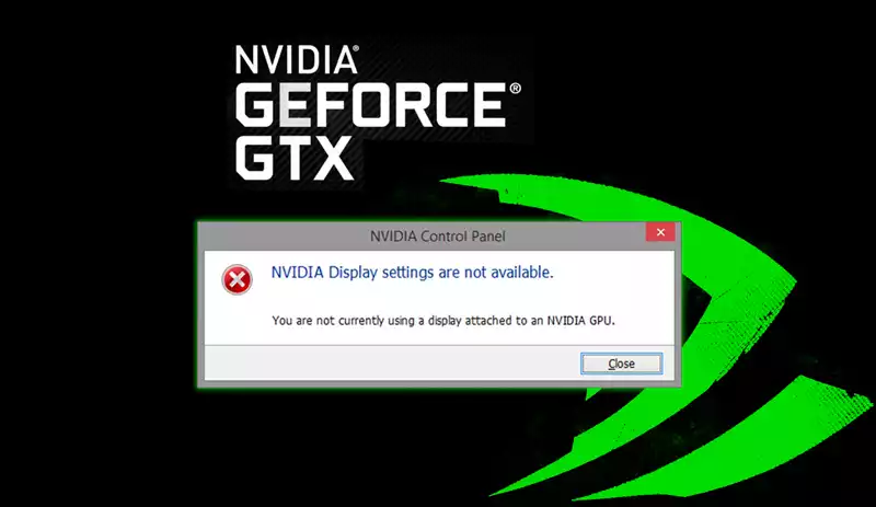 How to fix the error Nvidia display settings are not available