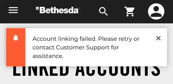 Bethesda account linking fail on Steam