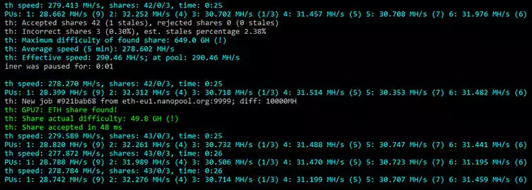 Mine Ethereum using PhoenixMiner