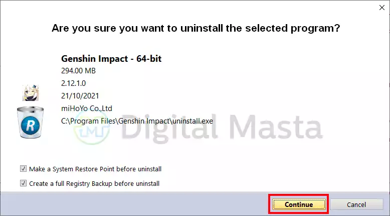 How to uninstall Genshin Impact with Revo Uninstaller