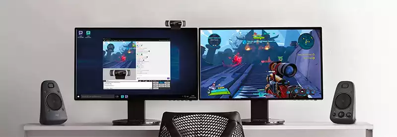 Logitech Z623 on a gaming setup