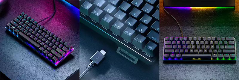 Razer Huntsman mini aluminum body USB Type C connector