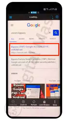 Search for vnrom bypass and click the first result