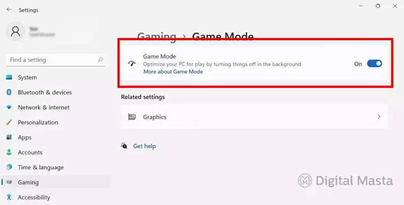 Toggle Windows 11 Game Mode on