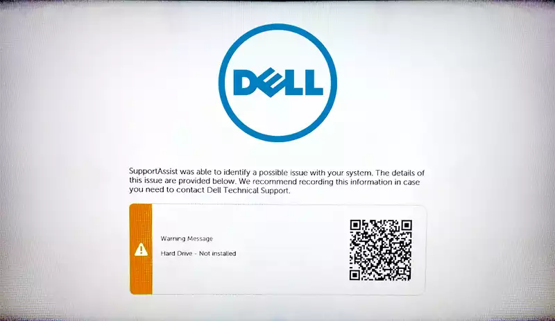 How to get around the hard drive not installed Dell laptop error