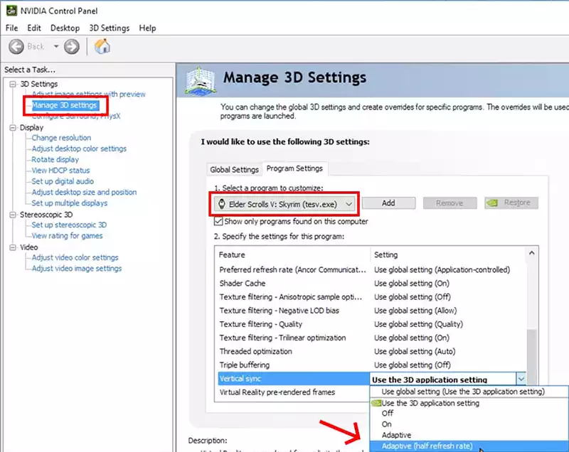 Variable VSYNC rate