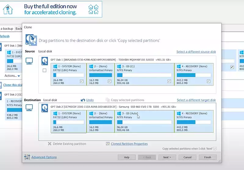 Cloning my hard drive data with Macrium Reflect