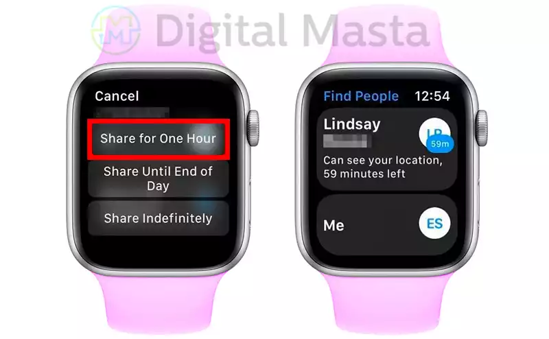 Apple Watch sharing location