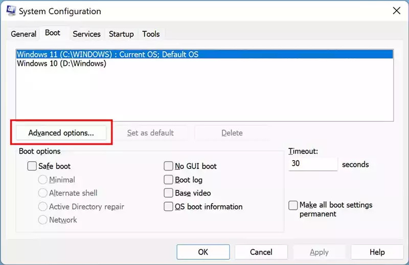 Windows 11 System configuration to boost booting speed.