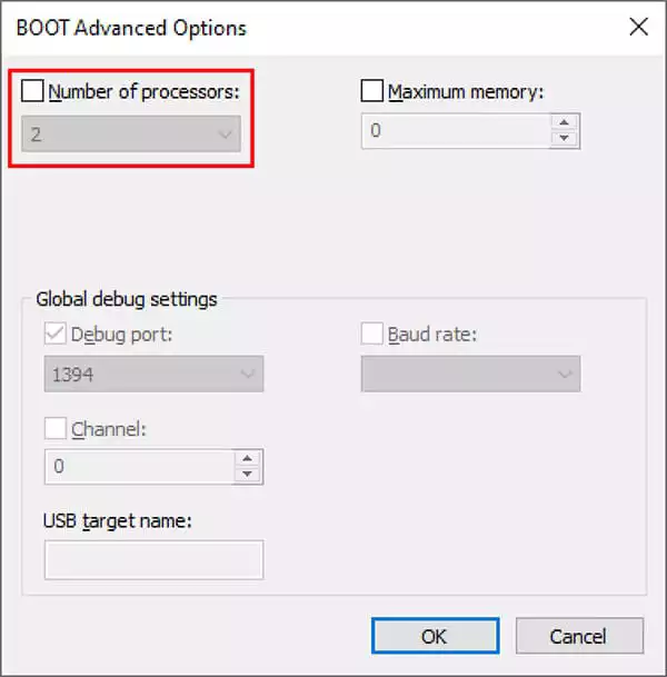 Setting the number of processors for Windows 11 to boot.