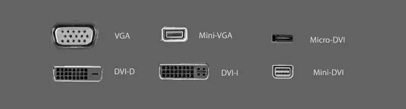 Obsolete computer video output ports