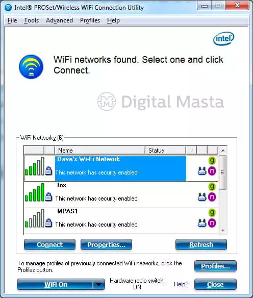 What is the Intel ProSet Wireless Software